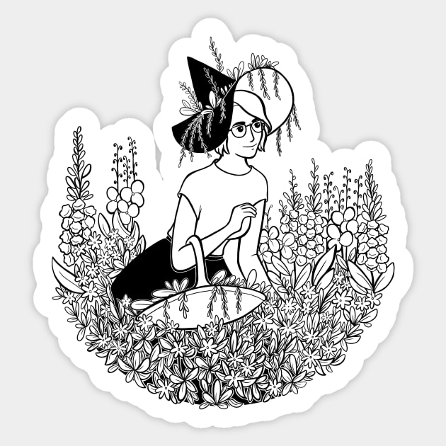 Flower Witch Sticker by Melissa Jan